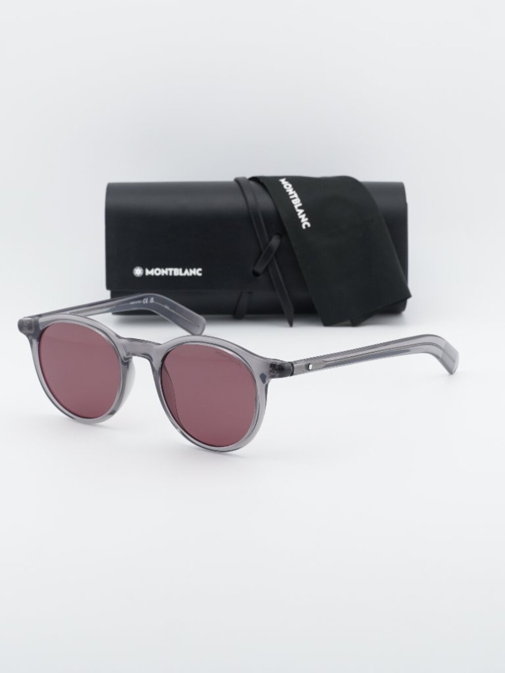 Montblanc MB0353S 003 Round Sunglasses - Grey / Violet